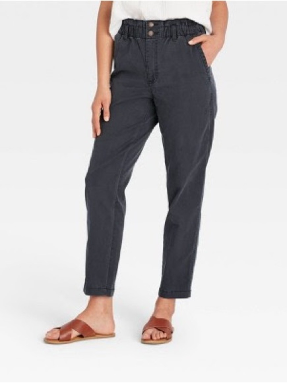 Universal Thread High-Rise Paper Bag Tapered Pants